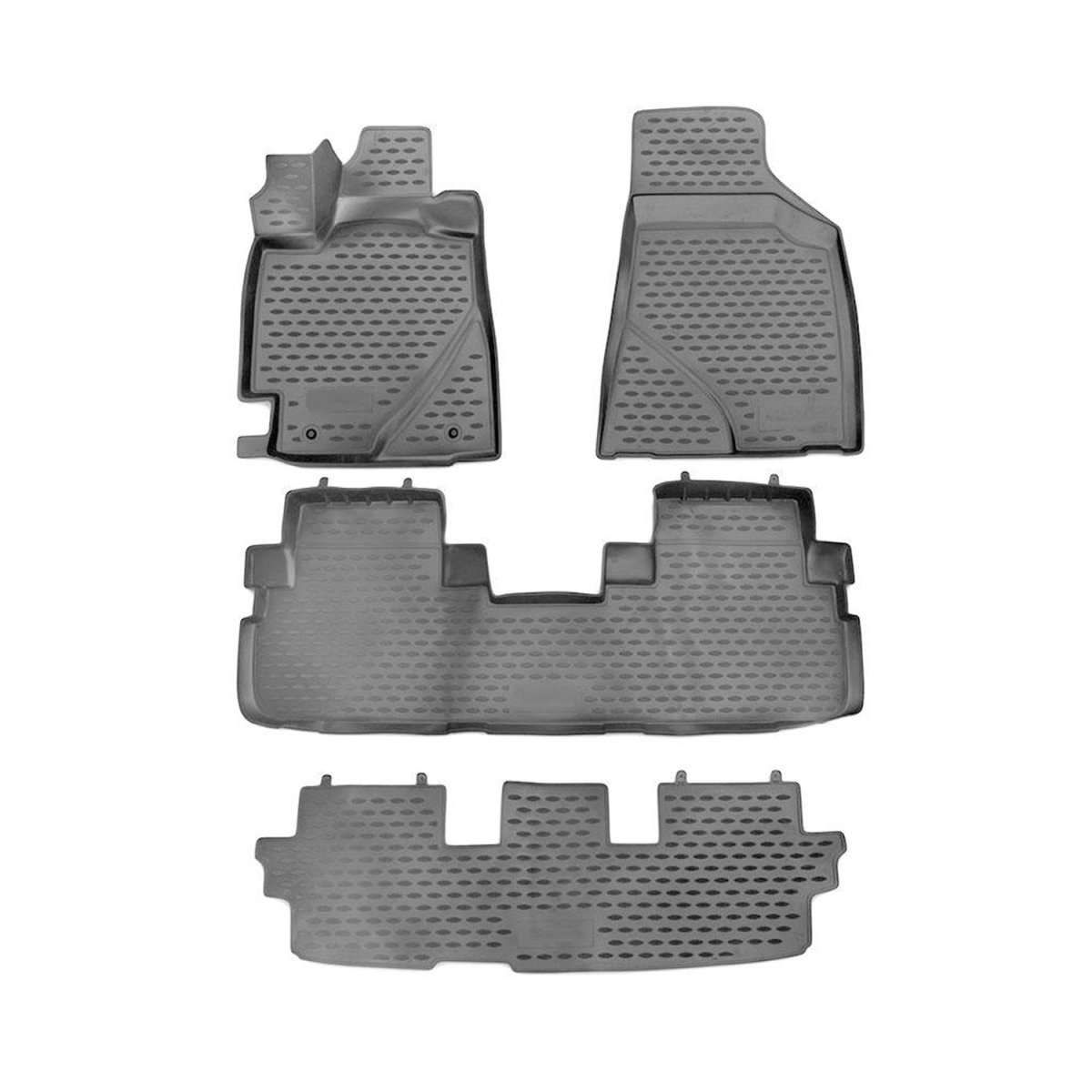 Toyota Highlander Floor Mats - Omac - Rubber TPE - Grey - '08-'13 Toyota Highlander Floor Mats - Omac - Rubber TPE - Grey - '08-'13